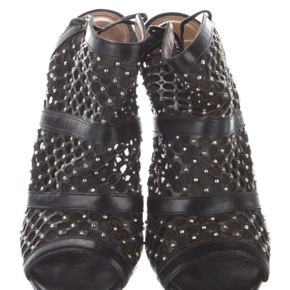 Aquazzura Like New Blondie Studded Leather Heels - Picture 3 of 8